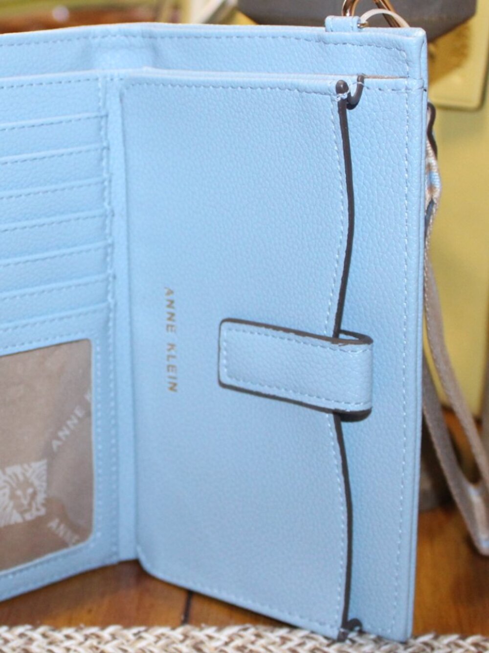 NWT Anne Klein Wristlet Wallet Pretty Baby Blue - Picture 8 of 12
